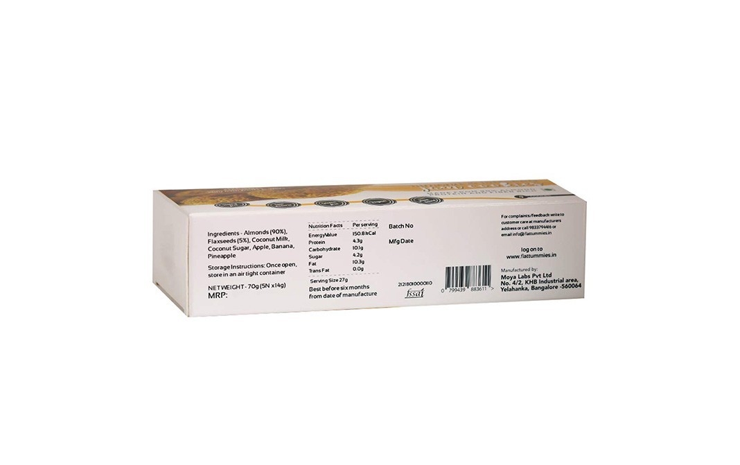 Flat Tummies Almond & Flaxseed Jam Cookies   Box  70 grams